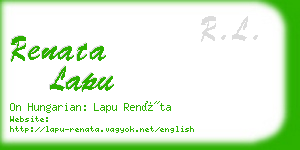 renata lapu business card